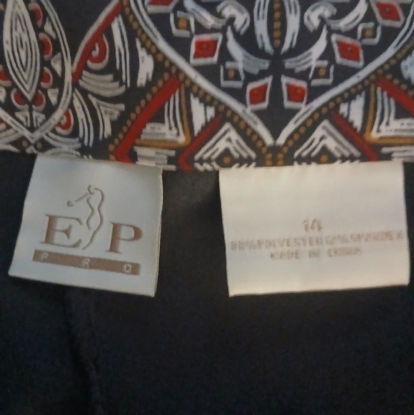 EP Pro Women's Golf Skort Skirt Geometric Multicolor Forbidden City Size 14.  FL - Picture 6 of 8